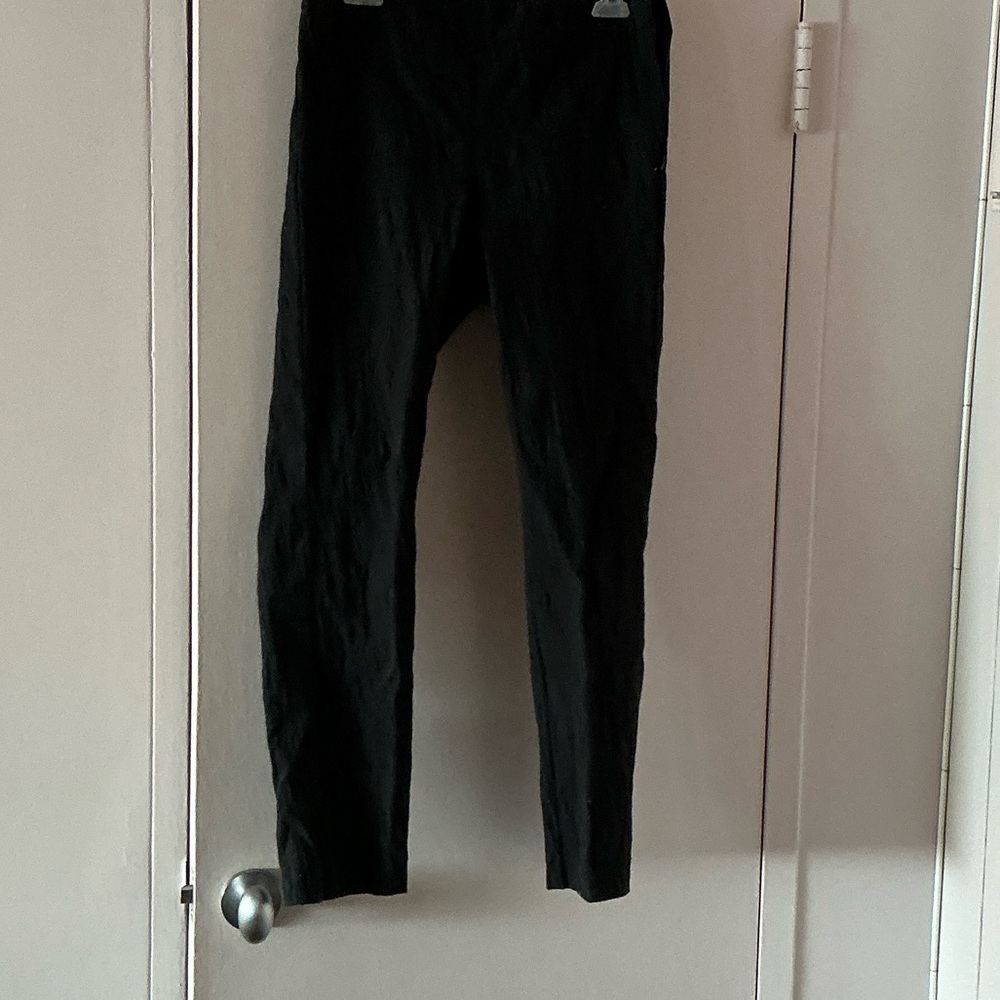 Black tapered Eileen Fisher pants